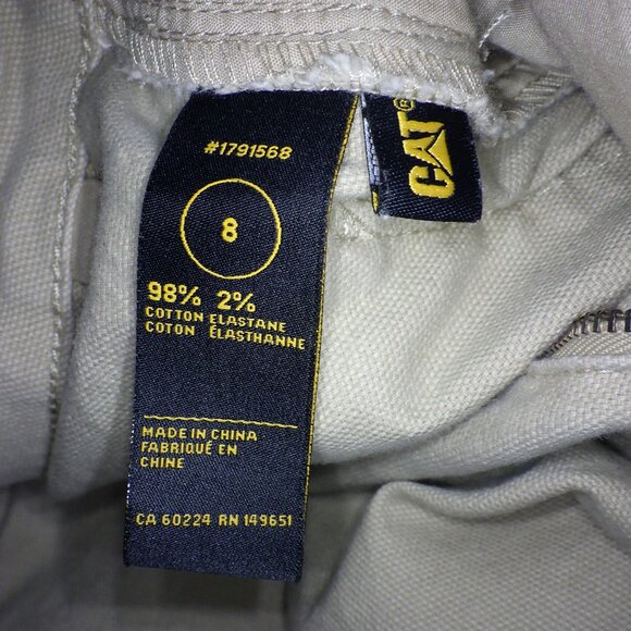 Caterpillar Women's Utility Workwear Jeans Pant Beige Stretch Straight Leg Sz 8 - Picture 8 of 14